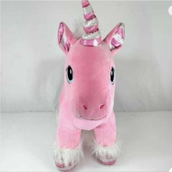 Build-A-Bear Candy Cane Swirl Unicorn Pink Stuffed Animal BAB - Picture 4 of 9